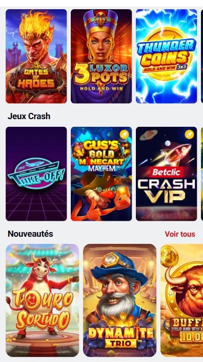 Jeux au Bet Clic Le Plus Populaires Machines à Sous Gratuit en Bet Clic Casino en Ligne